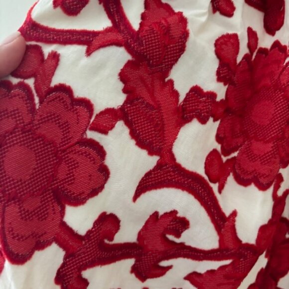 Red and Cream Strapless Milly Dress - Picture 4 of 5